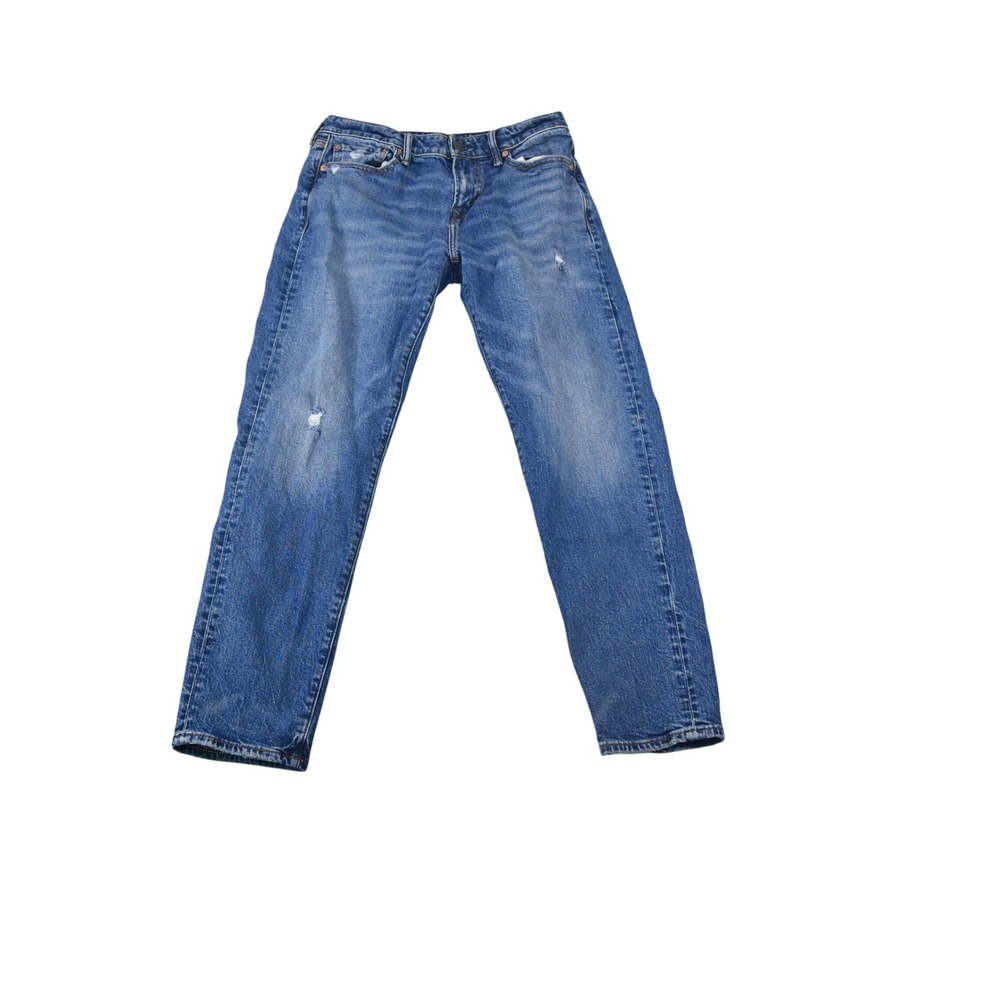 American Eagle Athletic Fit Jeans Mens 30x30 (fits 30x28)Distressed Blue Denim